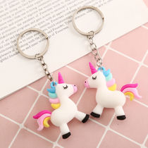 Unicorn stereoscopic silicone keychain series mixed 8