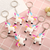 Unicorn stereoscopic silicone keychain series mixed 6