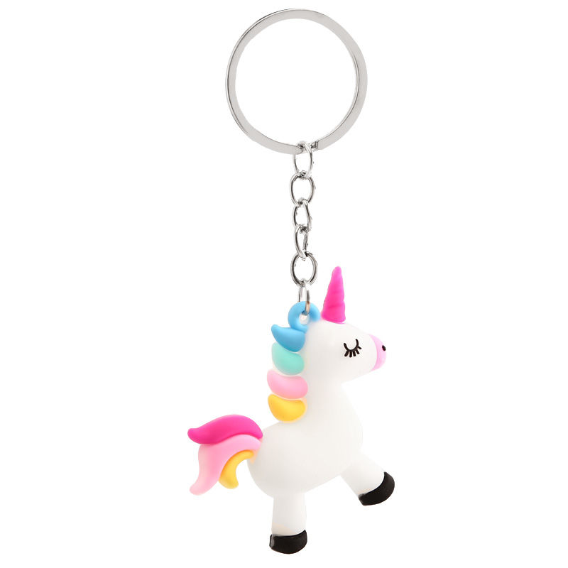 Unicorn stereo silicone keychain series mixed