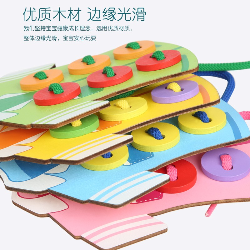 Wooden toys, educational toys, clothes and rope toys, highly entertaining, logical thinking ability cultivation, parent-child interactive games exercise hand-eye coordination, early education enlightenment toys accompany you to success detail image 6
