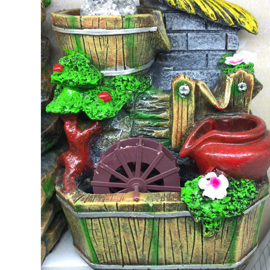 假山工艺品流水喷泉树脂摆件创意树脂工艺家居装饰品water fountain 加湿器图