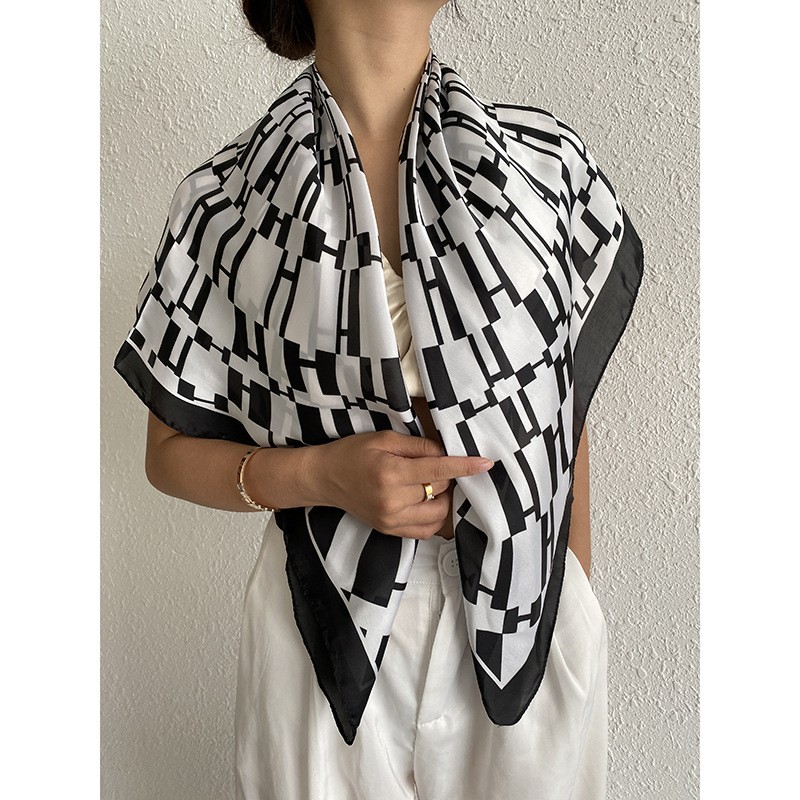 Jane Eyre Silk Scarf Women's Spring/Summer New Satin 90cm large square scarf Korean style versatile professional scarf Printed scarf pic 18