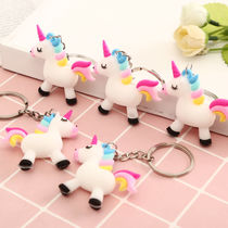 Unicorn stereoscopic silicone keychain series mixed 1