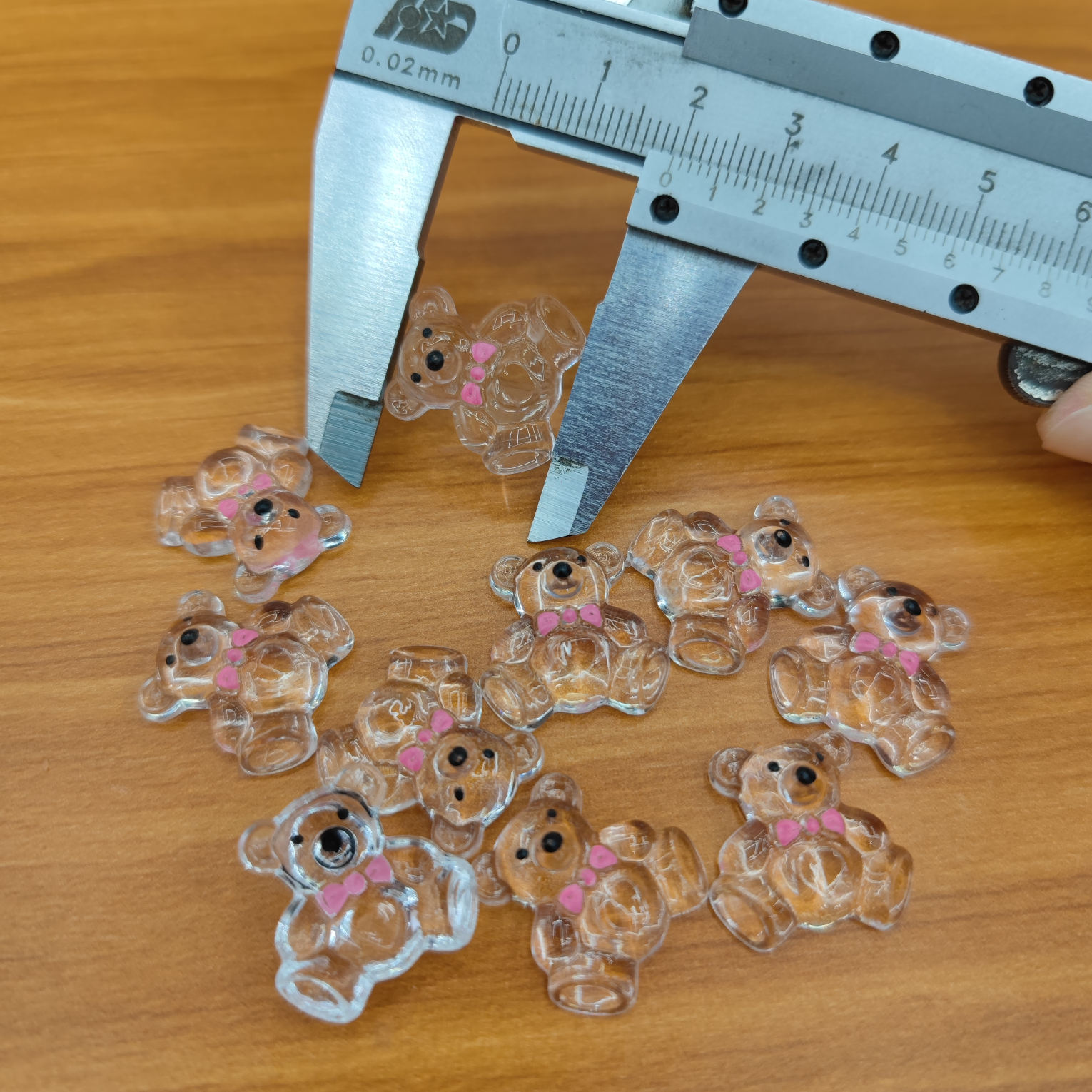 Aizhu jewelry transparent acrylic bear print bow tie Half bear jewelry accessory