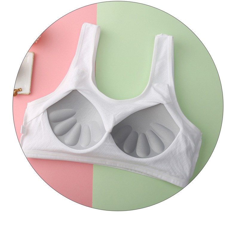 Girls' Development Bra With Breast Pad One-Piece Cup Middle And High School Cotton Breast Wrap Plus Size Top Bra undefined