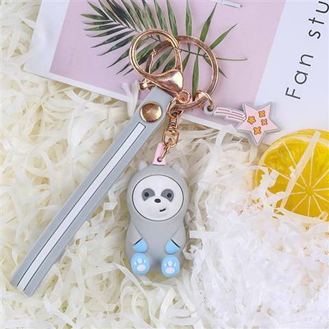 New cute three-piece set of keychain rope for men and women couples gift wholesale