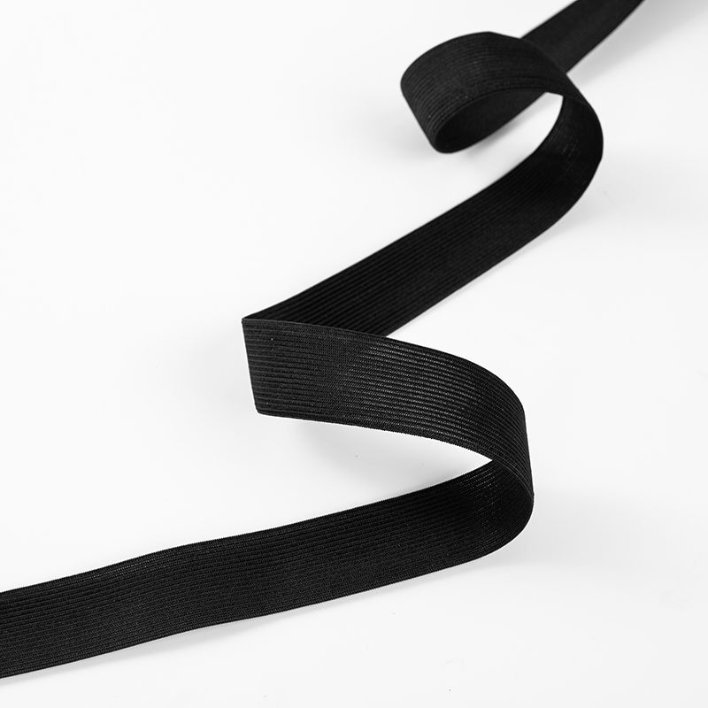 Black And White Crochet Elastic Band Solid Color Flat Wide Elastic Band Knitted Elastic Clothing Waistband Wholesale Application Scenario