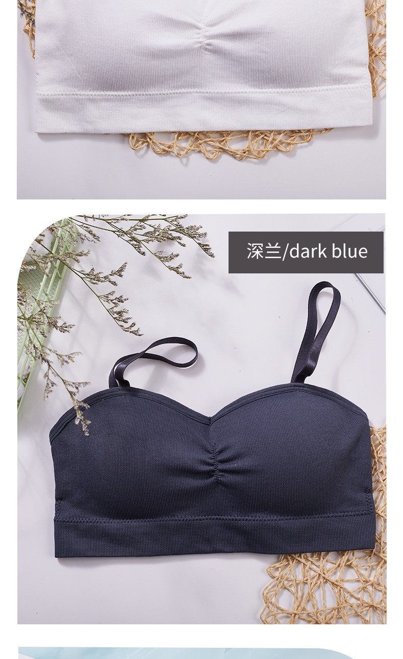 New Compact Threaded Seamless Chest Wrap Non-Underwire Sports Bra With Chest Pad Adjustable Push-Up Bra undefined