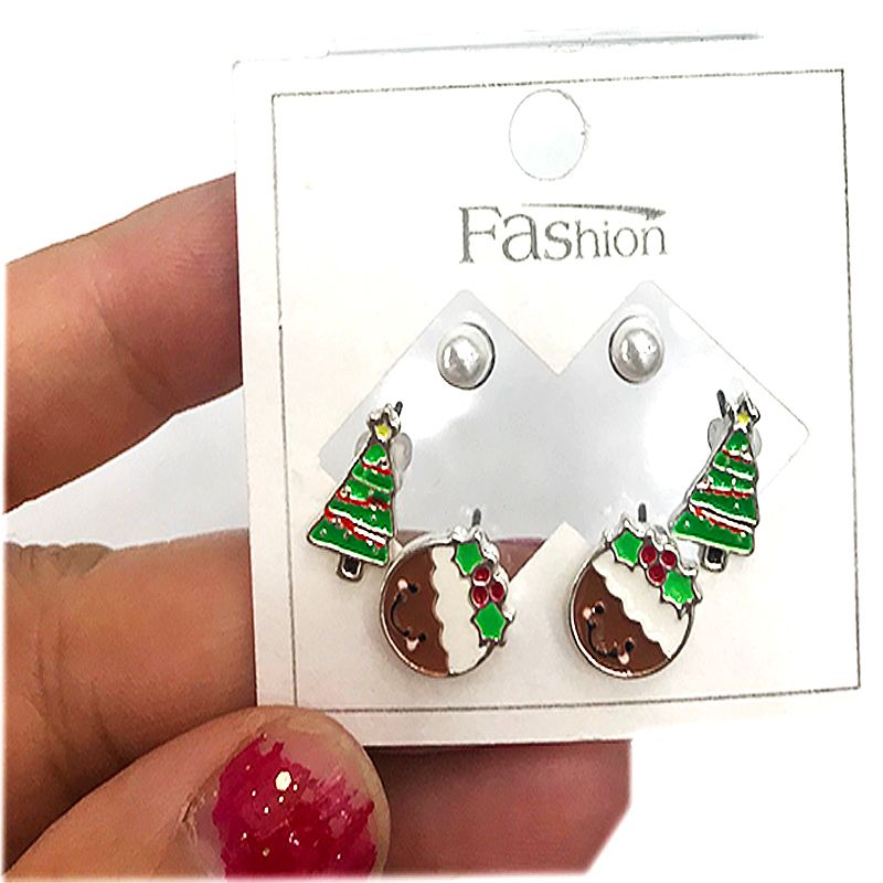 Faber Baodi BD210717-11 Christmas earring set full figure