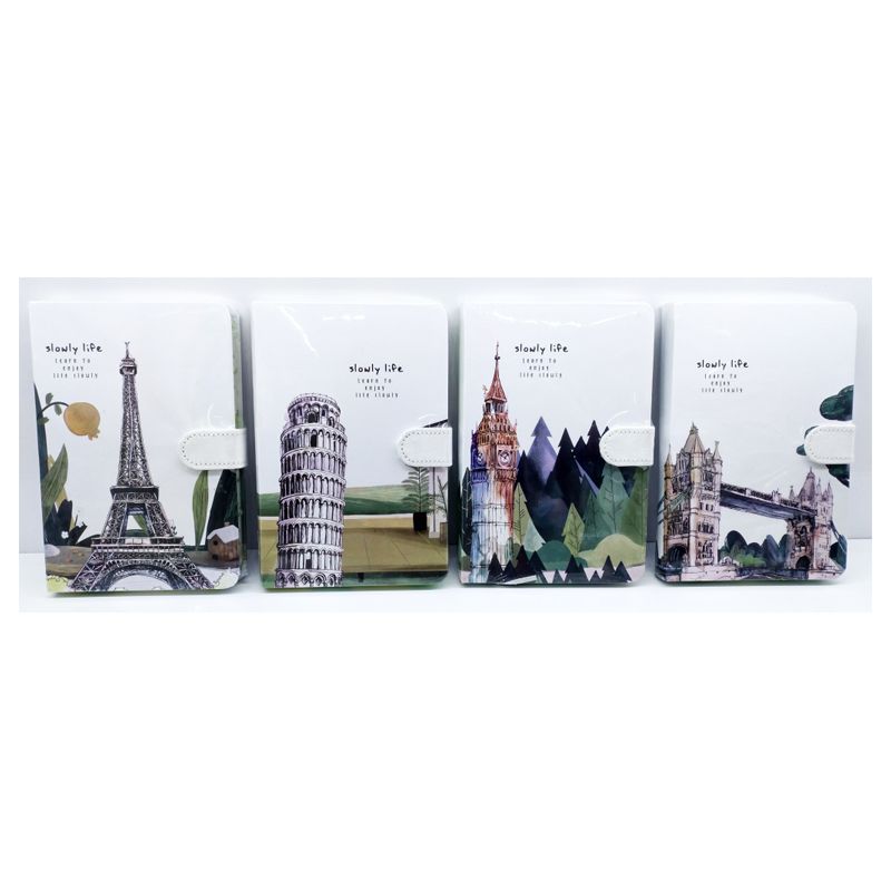 Fresh And Lovely Building Ledger Magnetic Buckle Korean Version Of Small Fresh Thickened Diary Student Notebook Stationery Supplies Birthday Gift Book