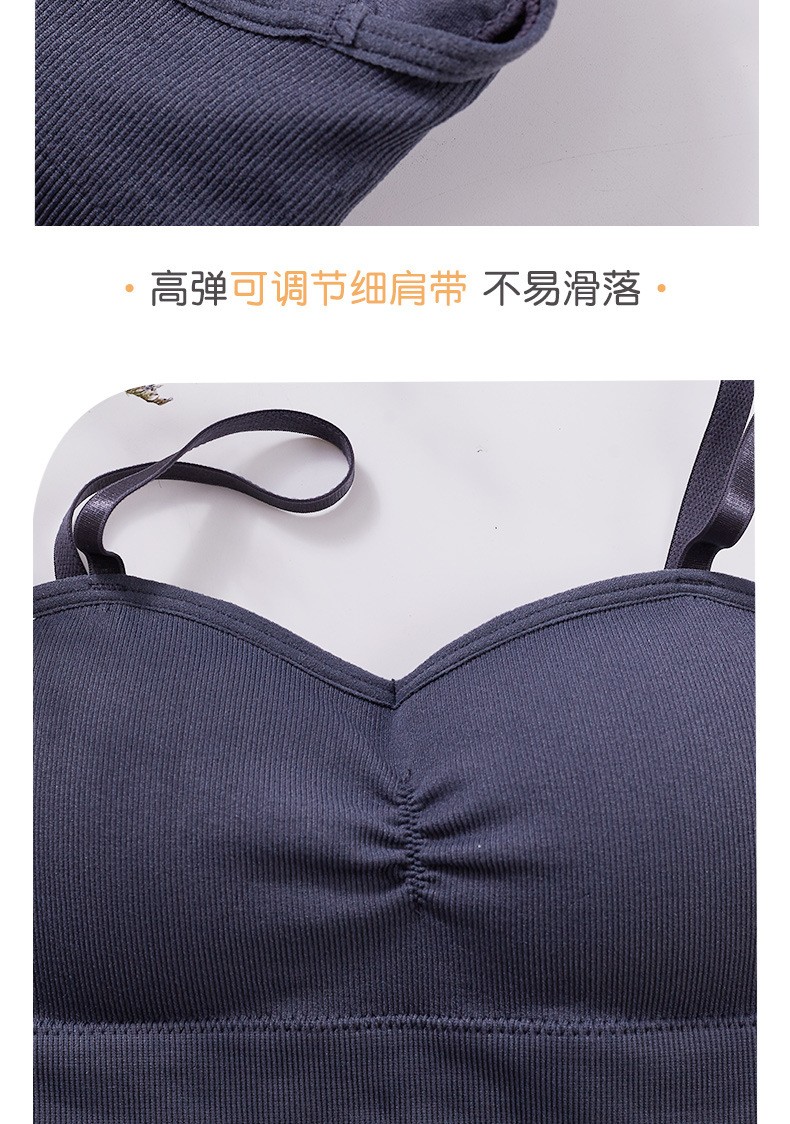 New Compact Threaded Seamless Chest Wrap Non-Underwire Sports Bra With Chest Pad Adjustable Push-Up Bra undefined