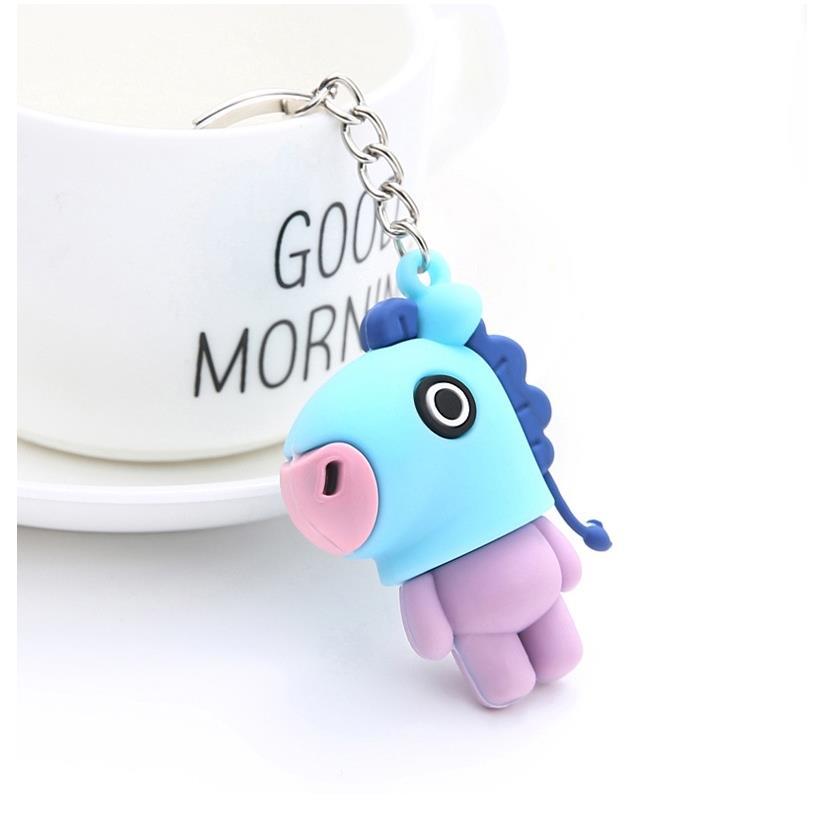 Stereoscopic silicone keychain series mixed style flat 3