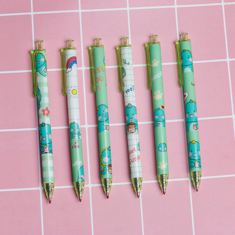 创意设计小恐龙按动中性笔学生用品书写文具学生礼品礼物丝滑好写不易断墨新品外观新颖造型独特