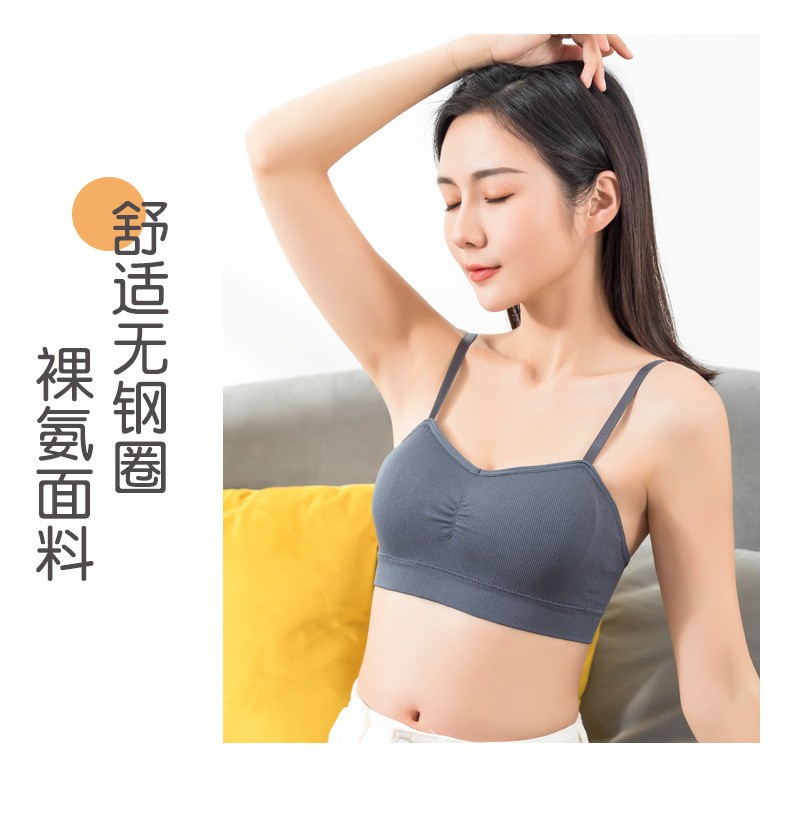 New Compact Threaded Seamless Chest Wrap Non-Underwire Sports Bra With Chest Pad Adjustable Push-Up Bra full figure