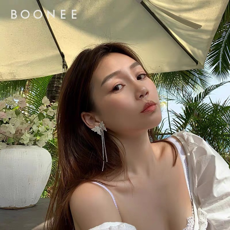 精致气质满钻蝴蝶choker颈链 同款超仙森系流苏耳环女潮详情图4