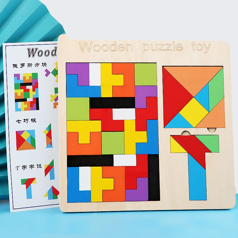 The wooden puzzle three-in-one Tetris is highly entertaining with rich colors. It helps cultivate logical thinking ability, promotes parent-child interaction, and exercises hand-eye coordination. It is an early education and enlightenment toy that accompanies you to success Application Scenario