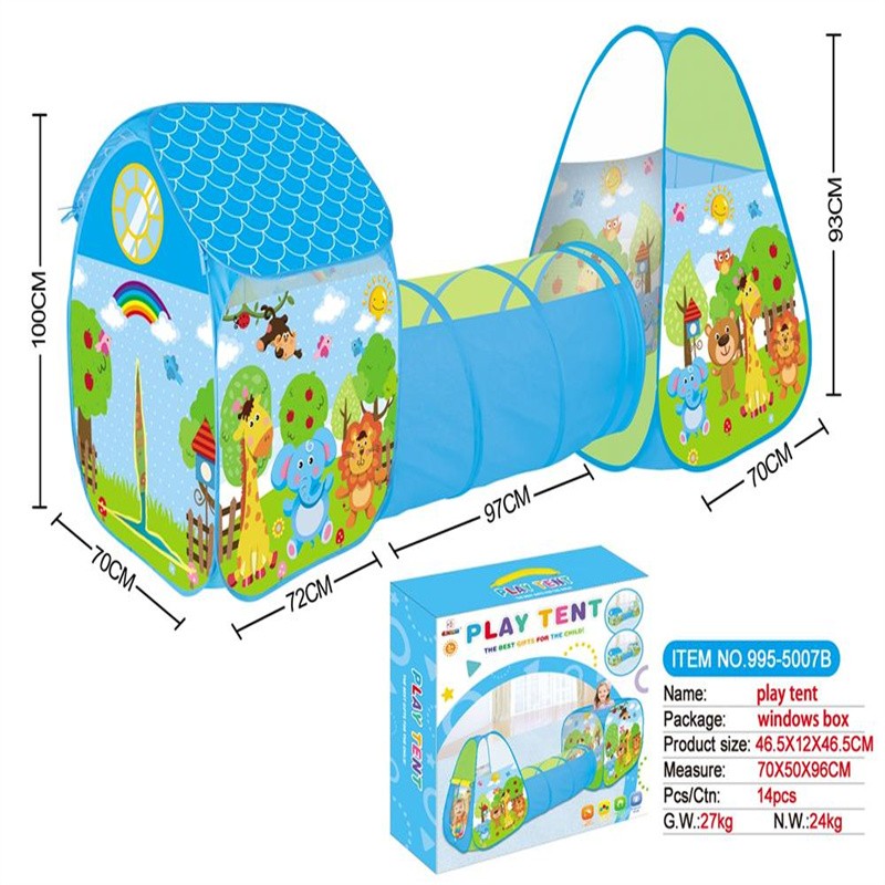 卡通欢乐动物园3合1帐篷995-5007A详情图2