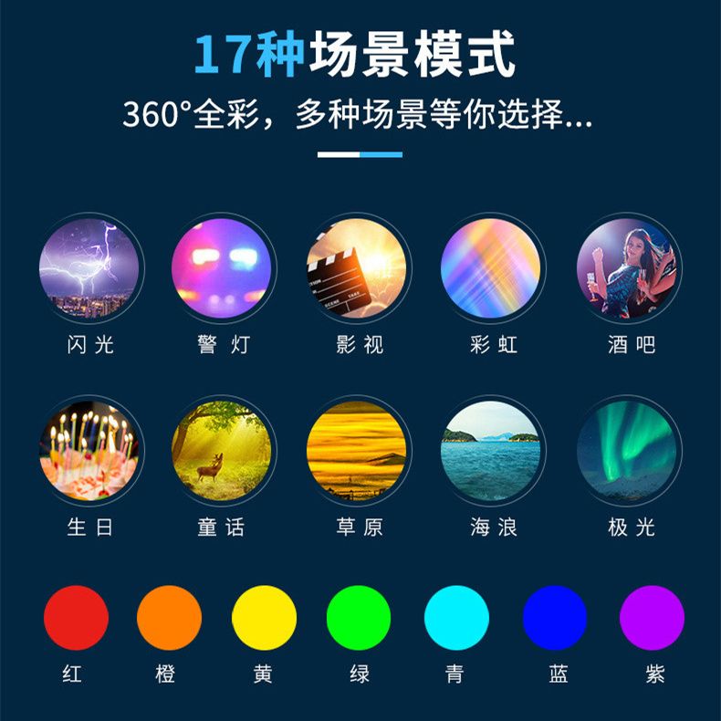 Live streaming light, fill light, LED light, USB light, 14-inch RGB live streaming fill light, seven-color live streaming light, USB wired control model No. 4 comes with a tripod Specification image