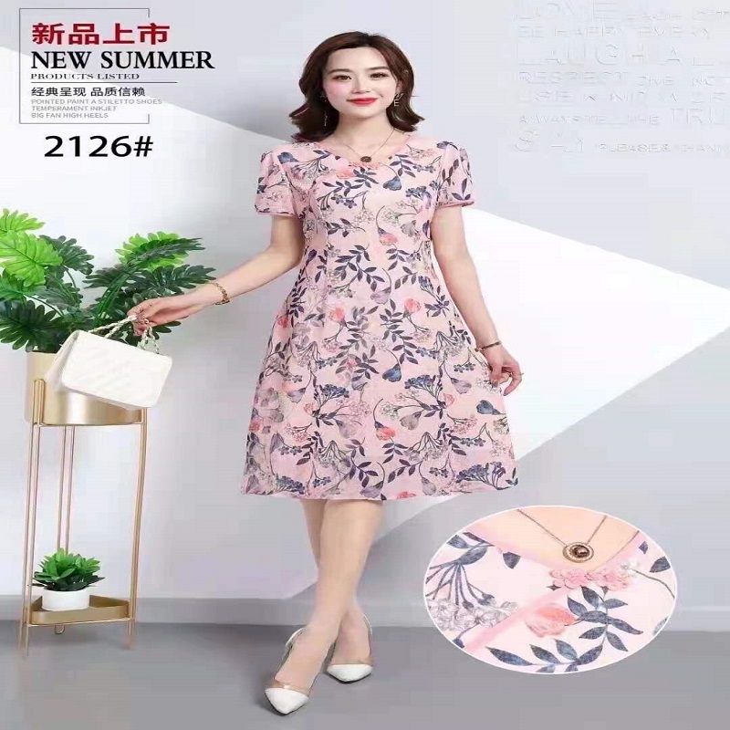 猫娘志仙女连衣裙薄款法式V领显瘦泡泡袖碎花长裙a字收腰裙子女夏100