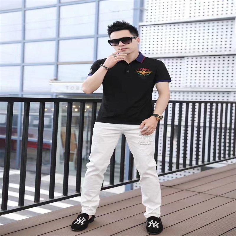 新款夏装男士上衣短袖T恤清凉青年纯棉圆领宽松均码透气排汗上衣5