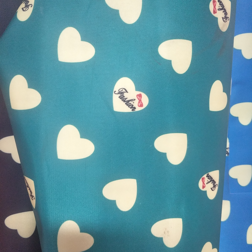 230爱心印花彩绿;