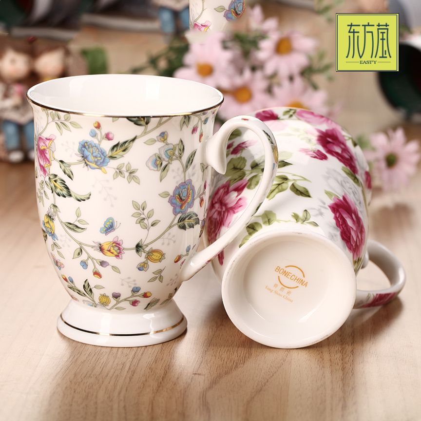 Ceramic cups, royal cups, bone China cups, home coffee cups, office afternoon tea single cups, gift cups, country-style cups, cup sets, tea sets, casual cups, tea cups details Picture