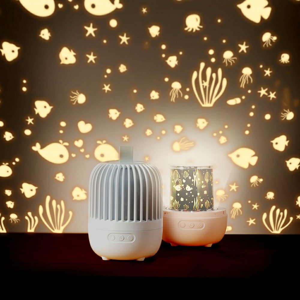 Light Rhythm Projection Lamp, Starry Sky Projector, Music Night Light, Valentine's Day Gift, Stars, Underwater World, Flower Projection Specification image