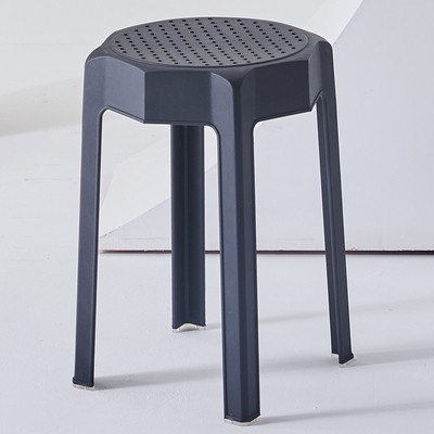 吕字家具-塑料凳子加厚成人北欧餐凳创意叠放餐厅等位板凳圆凳椅子详情4