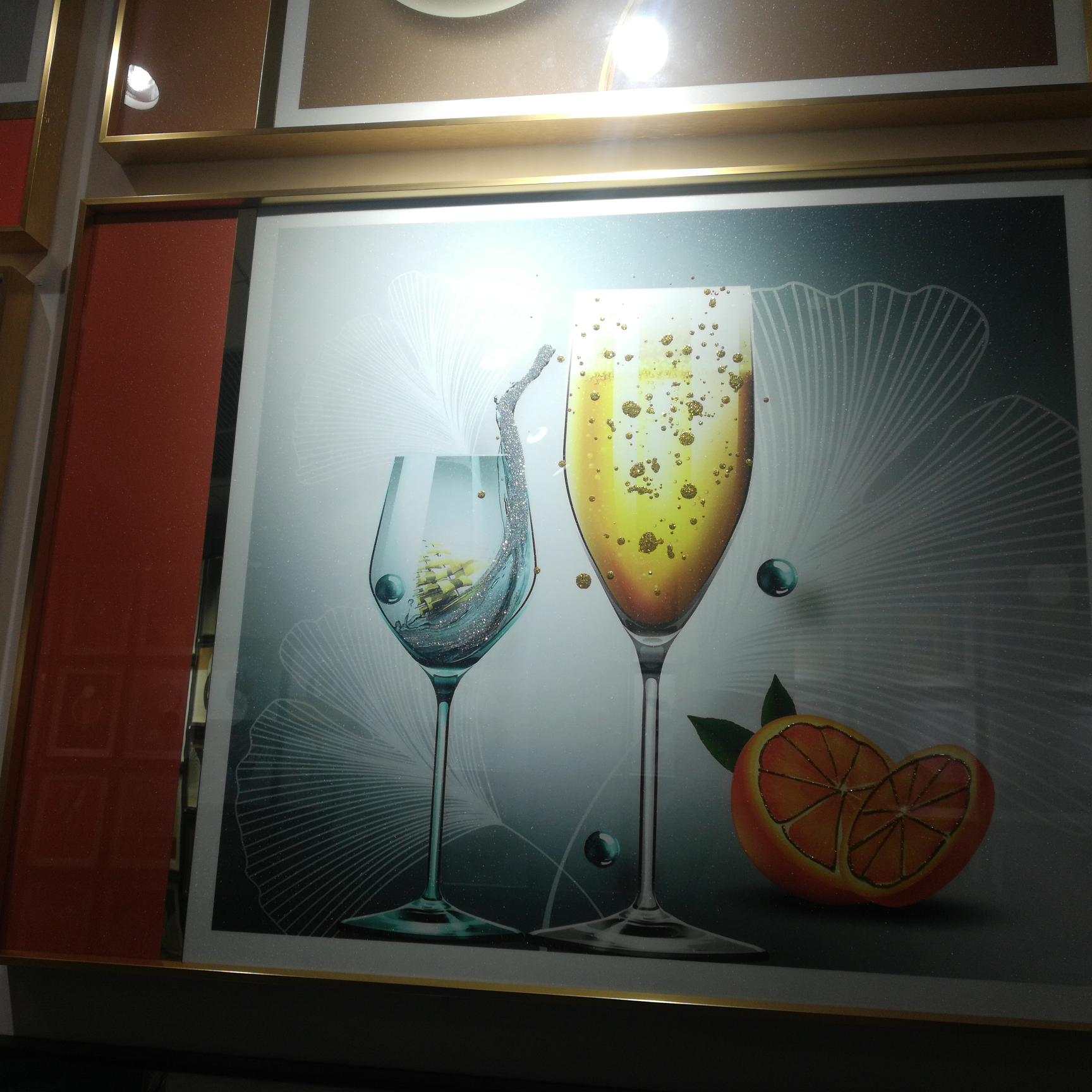 酒杯餐厅画