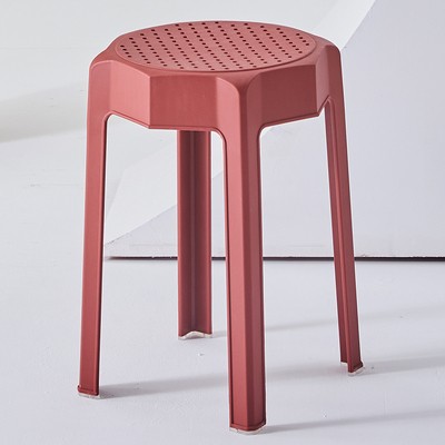 吕字家具-塑料凳子加厚成人北欧餐凳创意叠放餐厅等位板凳圆凳椅子详情7