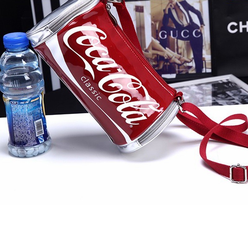 Coca-Cola Red Bucket Bag Instagram Celebrity Crossbody Bag Specification drawing