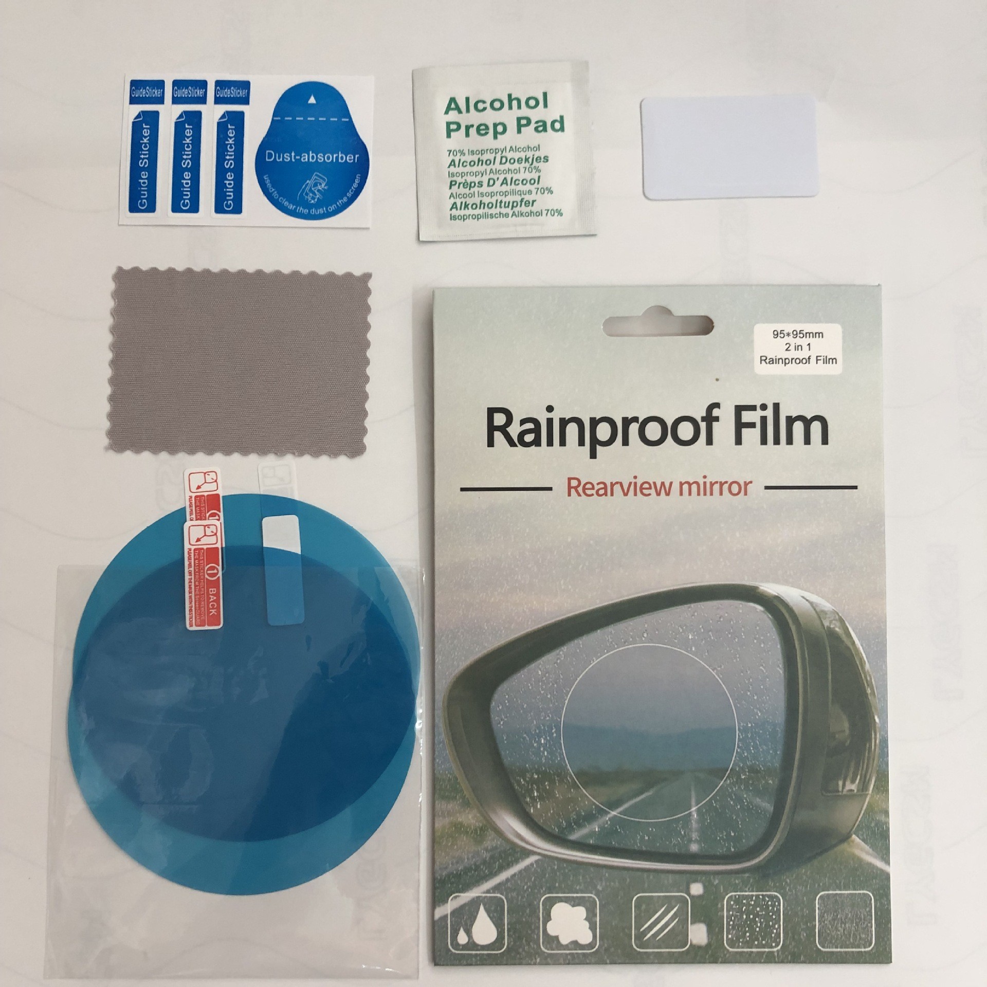 95*95后视镜防雨膜 汽车侧窗防水防雨贴膜 汽车大货车防雨膜 量大优惠详情2