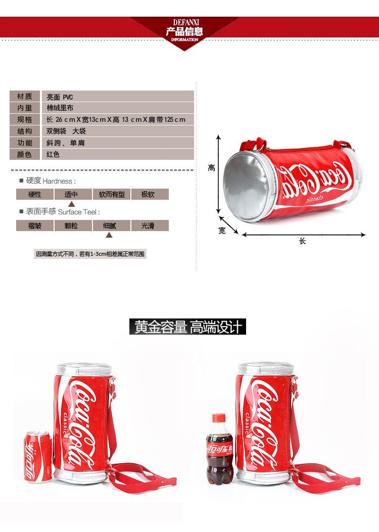 Coca-Cola Red Bucket Bag Instagram Celebrity Crossbody Bag undefined