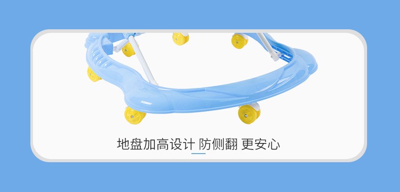 Baby early learning andador hand-push andador para niños con música luz andador anti-o pierna 307 detail image 5