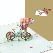 立体卡花-06创意立体贺卡情人节七夕小贺卡鲜花烘焙生日感谢祝福卡片