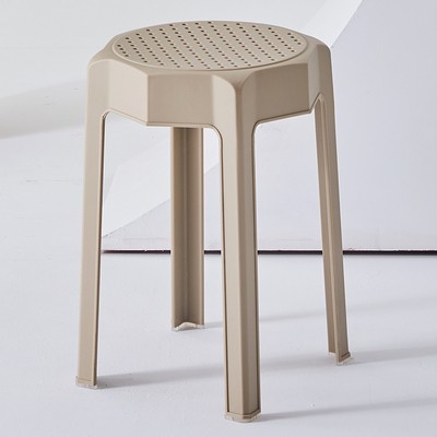 吕字家具-塑料凳子加厚成人北欧餐凳创意叠放餐厅等位板凳圆凳椅子详情3