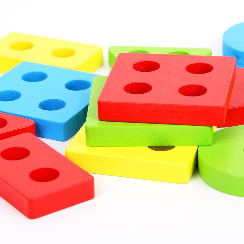 木制益智早教认知玩具 四柱几何套柱 趣味性强 色彩丰富 逻辑思维能力培养 亲子互动游戏 锻炼手眼协调能力 早教启蒙玩具伴详情图10