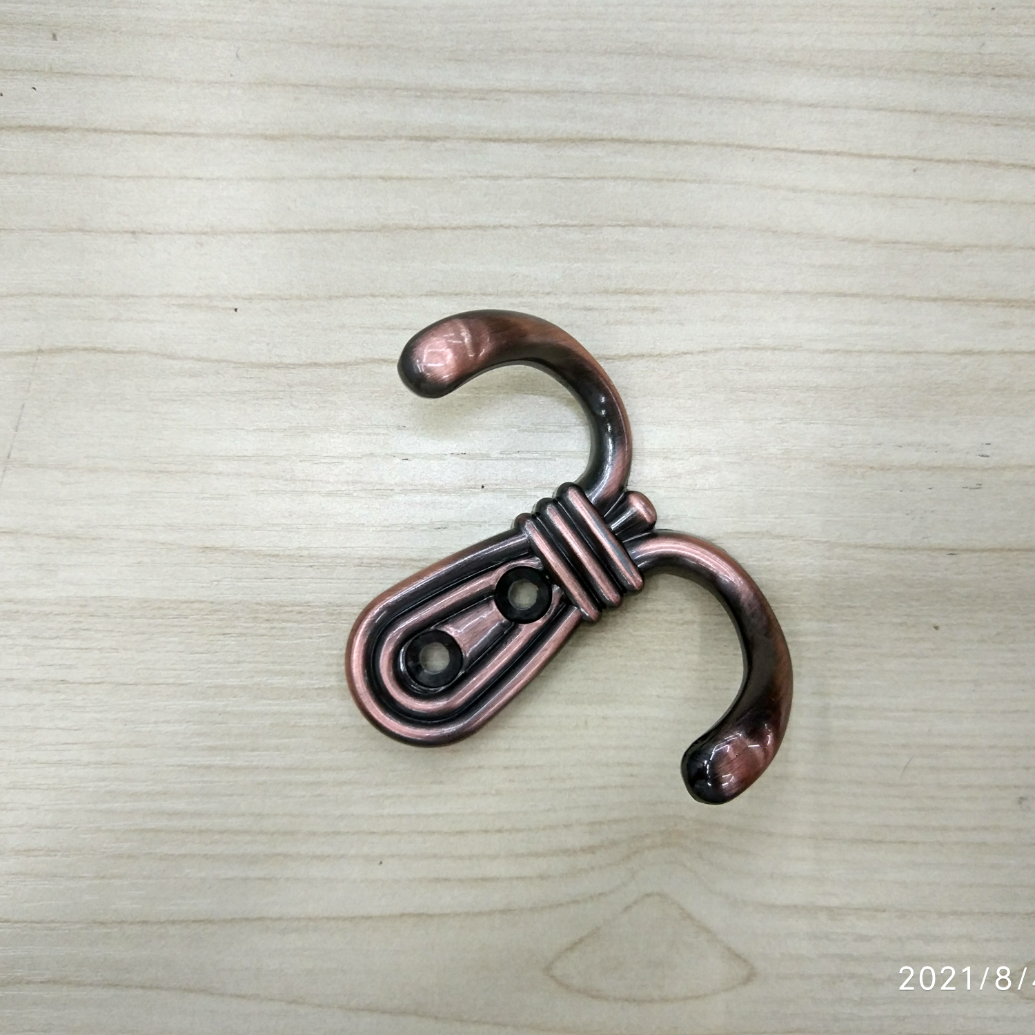 麻花双钩黑色衣钩