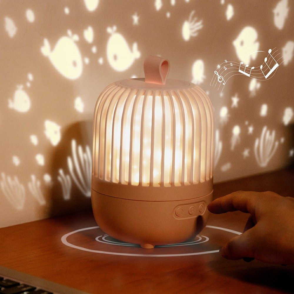 Light Rhythm Projection Lamp, Starry Sky Projector, Music Night Light, Valentine's Day Gift, Stars, Underwater World, Flower Projection details Picture