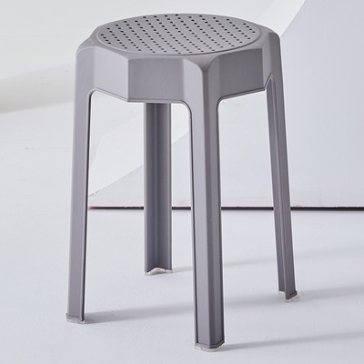 吕字家具-塑料凳子加厚成人北欧餐凳创意叠放餐厅等位板凳圆凳椅子详情6