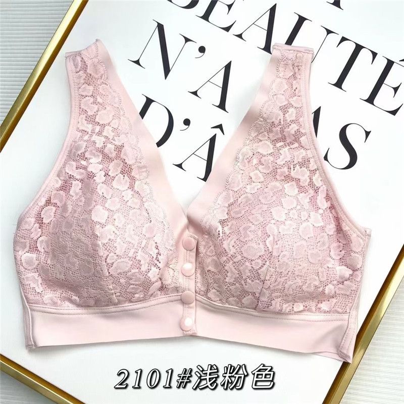 新款时尚柔软内衣女无钢圈防下垂女士舒适文胸4