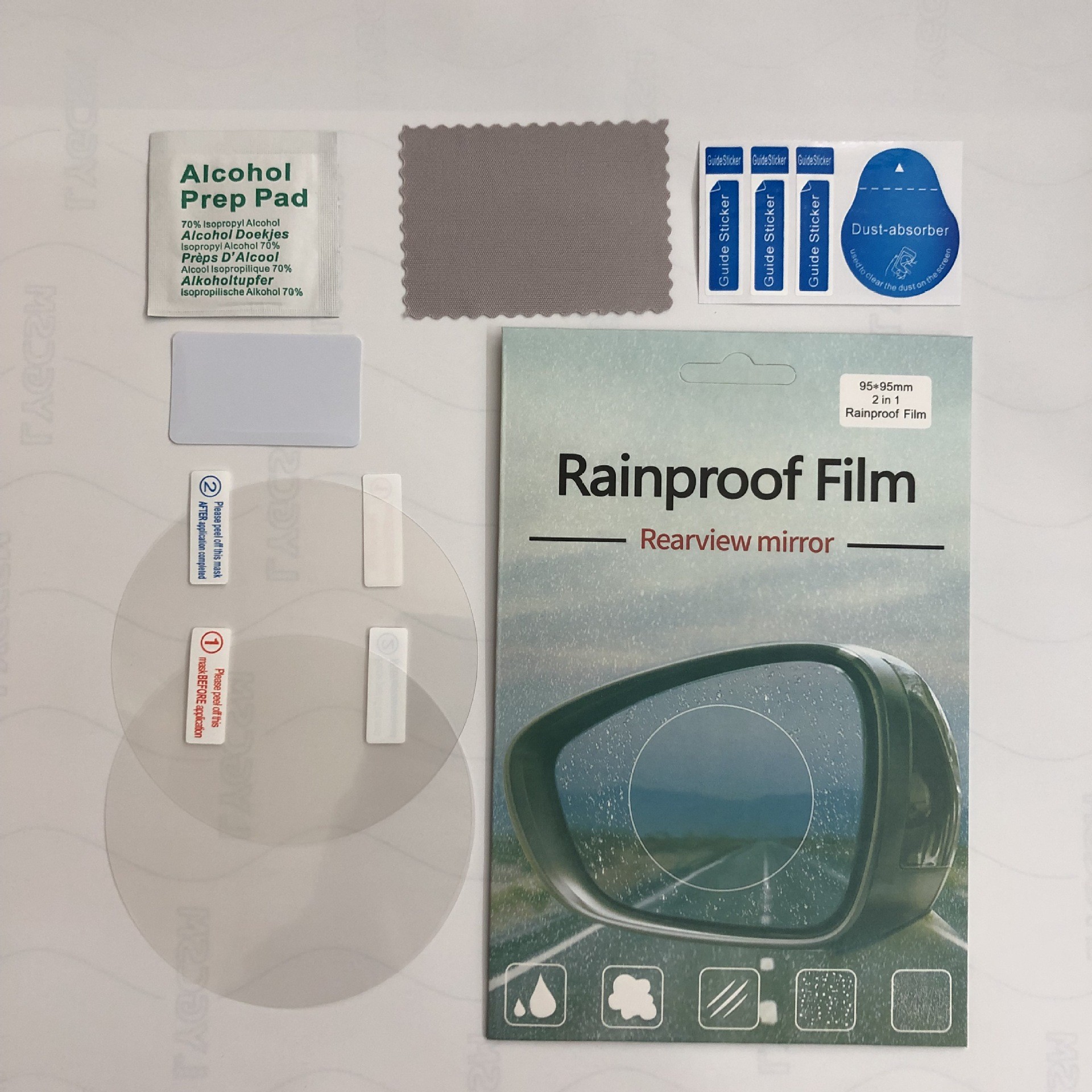 95*95后视镜防雨膜 汽车侧窗防水防雨贴膜 汽车大货车防雨膜 量大优惠详情5