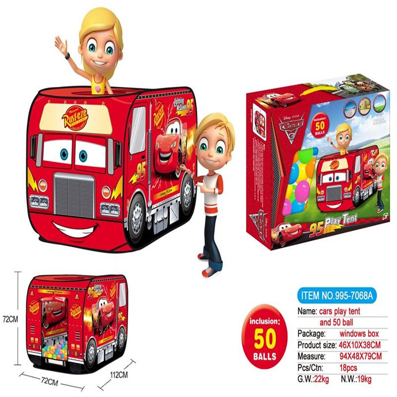 Cars Kids Tent with 50 ocean balls 995-7068A