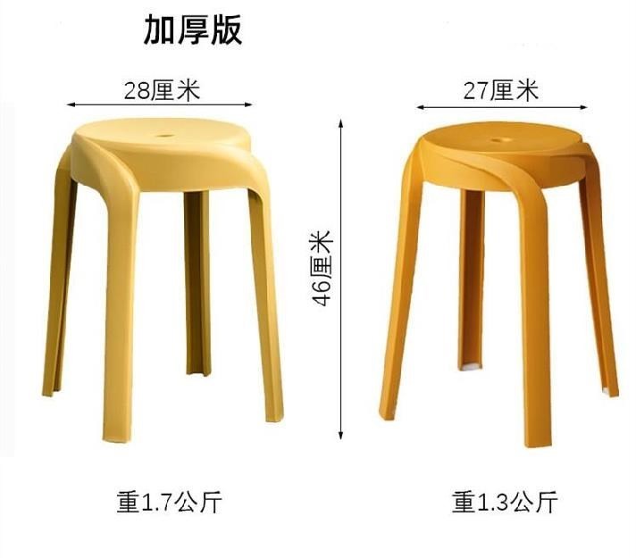 吕字家具-凳子家用快餐店高脚圆凳塑料加厚防滑课桌椅奶茶快餐椅子详情13