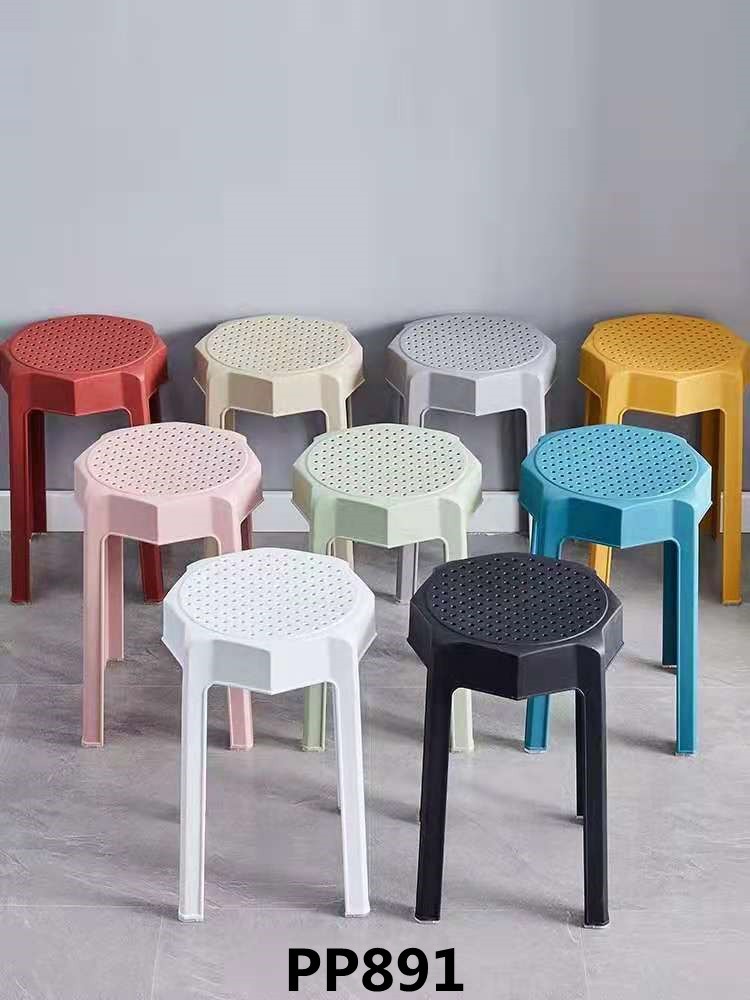 吕字家具-塑料凳子加厚成人北欧餐凳创意叠放餐厅等位板凳圆凳椅子详情10