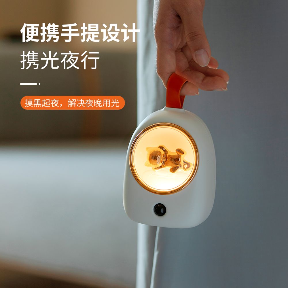 Creative smart Cat Joy human body sensing LED night light, creative USB charging wall cabinet light, bedside baby eye-protecting light Application Scenario