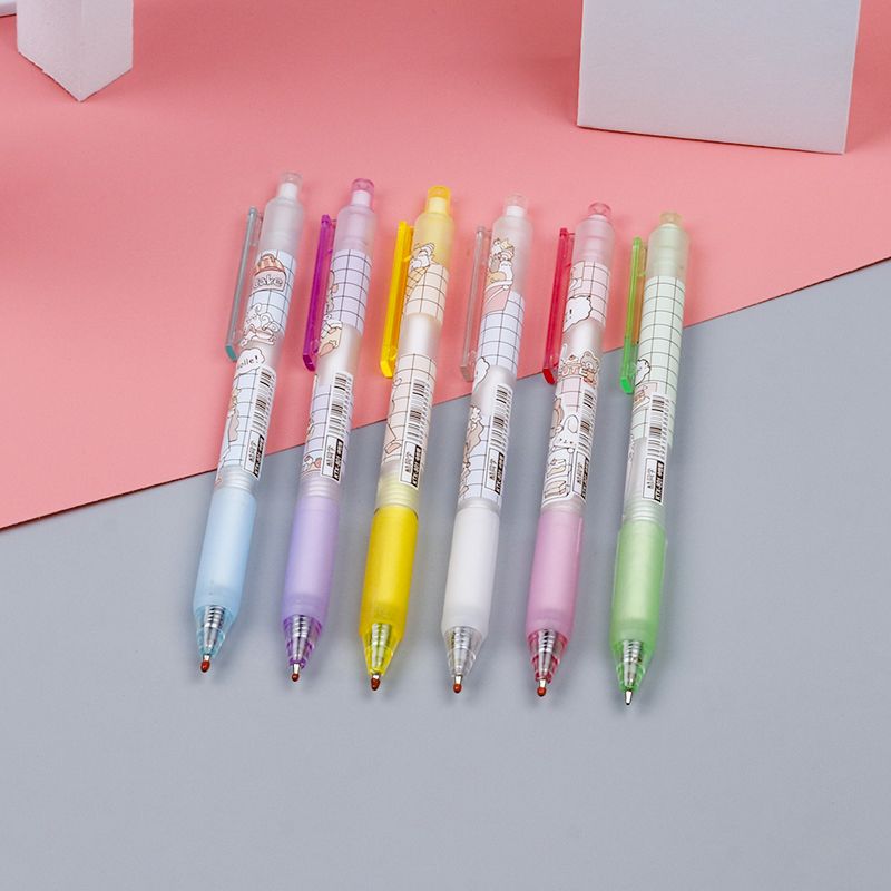 Creative design cartoon press neutral pen Student Prize Writing stationery Necessary office supplies not easy to break ink silky smooth writing appearance beautiful innovative