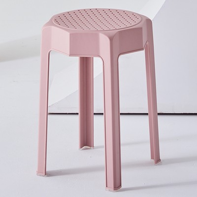吕字家具-塑料凳子加厚成人北欧餐凳创意叠放餐厅等位板凳圆凳椅子详情8