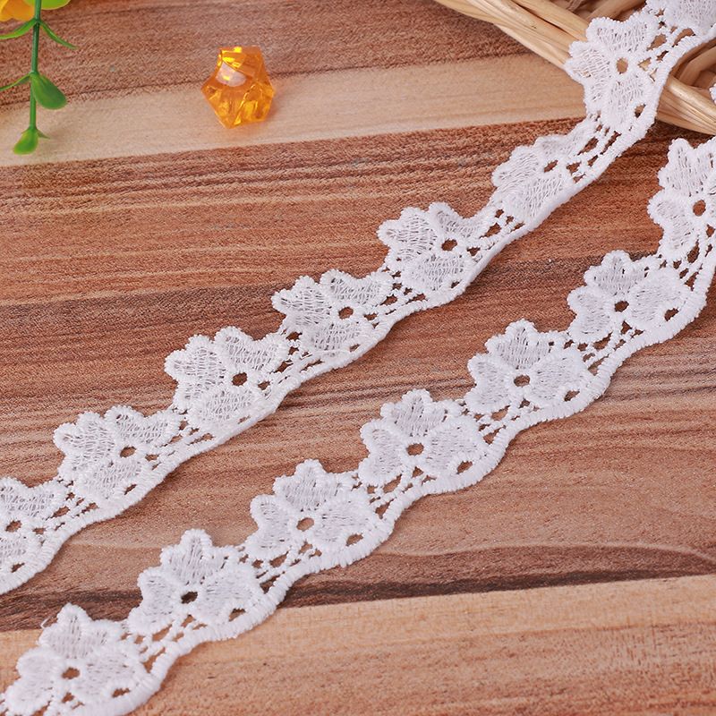 White cotton lace hollowed-out lace fabric, handmade DIY sofa curtains, clothing accessories