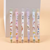 Factory direct animation girl neutral pen transparent hook press neutral pen smooth writing is not easy to break ink student supplies super good writing office supplies writing stationery hot sale
